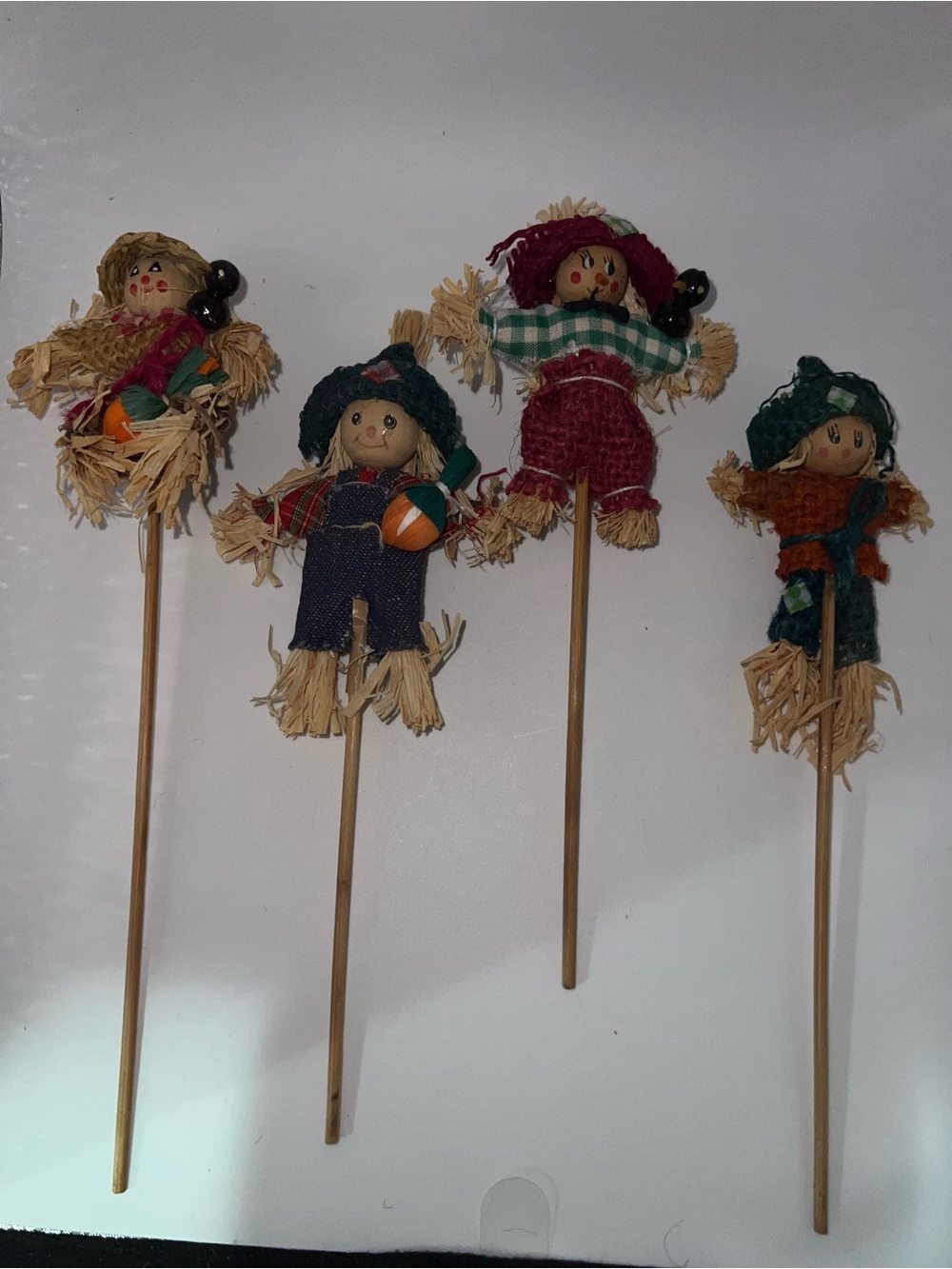 Rustic Fall Scarecrow Pick Set - Assorted Colors